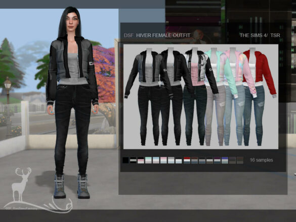 he sims 4 urban outfit hiver female outfit