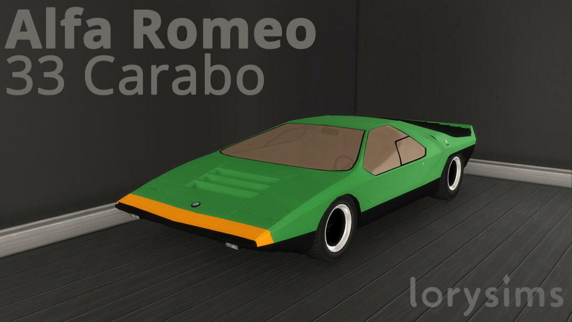 Sims 4 1968 Alfa Romeo 33 Carabo at LorySims