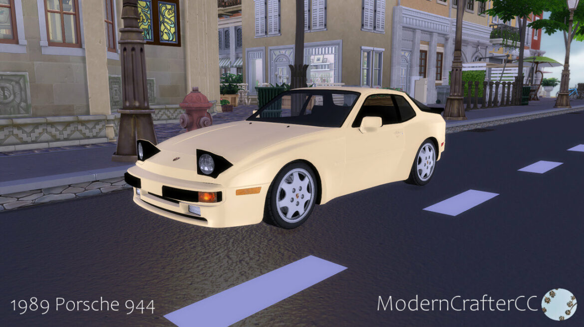 Sims 4 1989 Porsche 944 at Modern Crafter CC