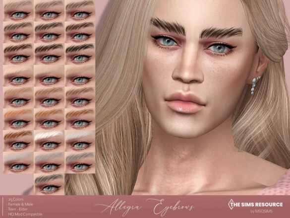 Sims 4 Allegra Eyebrows by MSQSIMS at TSR