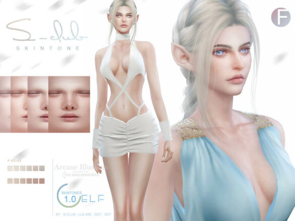 Sims 4 Arcane illusion Elf skintones by S-Club at TSR