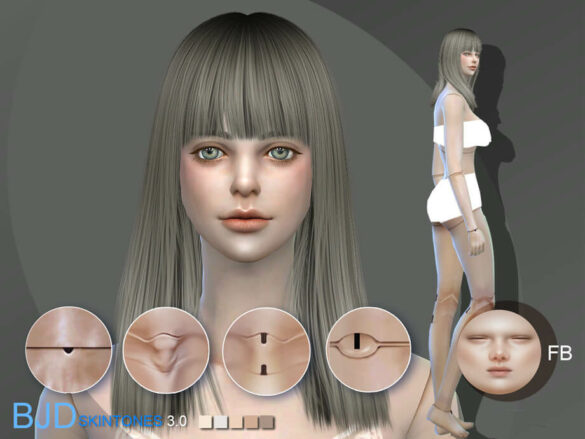 Sims 4 BJD3.0 doll skintone FB by S-Club WMLL at TSR