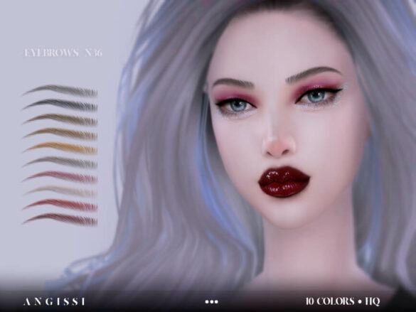 Sims 4 Eyebrows – N36 by ANGISSI at TSR