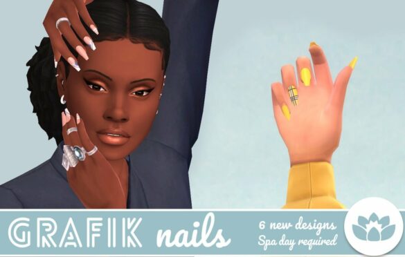 Sims 4 GraFik Nails at Frenchie Sim