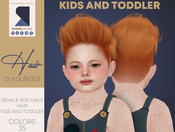 Sims 4 HAIR N003 at REDHEADSIMS