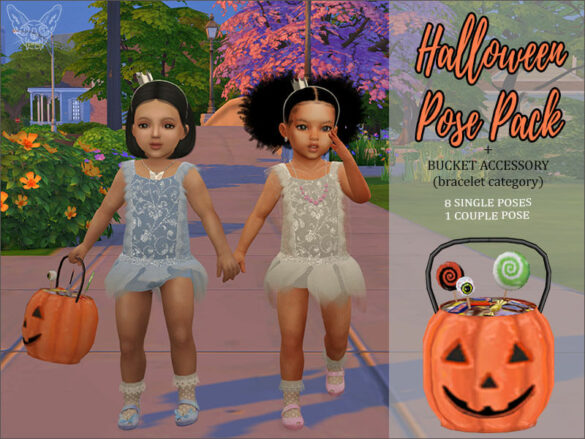 Halloween Pose Pack And Pumpkin Bucket For Toddlers