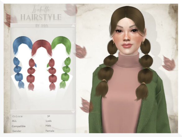 Sims 4 Isabella (Hairstyle) by JavaSims at TSR