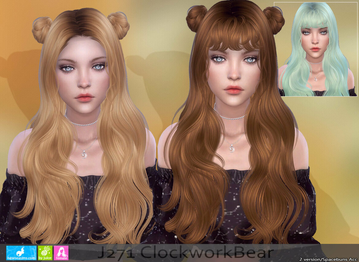 Sims 4 J271 ClockworkBear hair at Newsea Sims 4