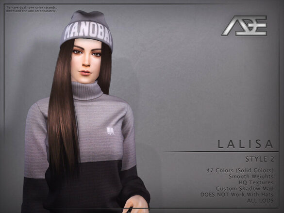 Sims 4 Lalisa Style 2 (Hairstyle) by Ade_Darma at TSR