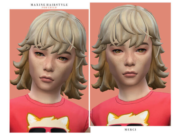 Sims 4 Maxine Hairstyle -Child- By -Merci- at TSR