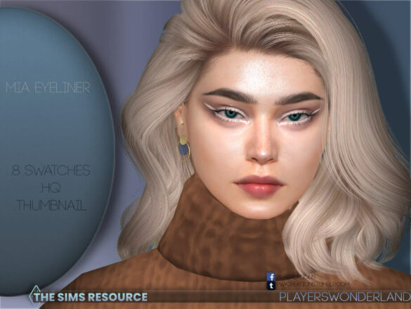 Sims 4 Mia Eyeliner by PlayersWonderland at TSR