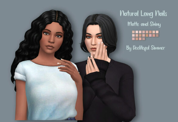 Sims 4 Natural long nails at Deeliteful Simmer