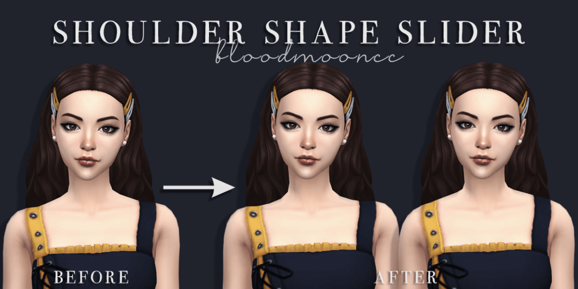 Sims 4 shoulder shape slider first cc of 2021 morphs are