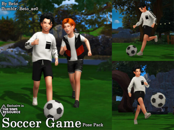 Sims 4 Soccer game (Pose pack) by Beto_ae0 at TSR