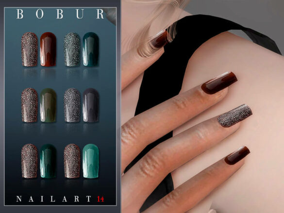 Sims 4 Square Nails 14 by Bobur3 at TSR