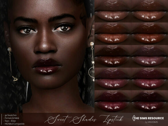 Sims 4 Sweet Shades Lipstick by MSQSIMS at TSR