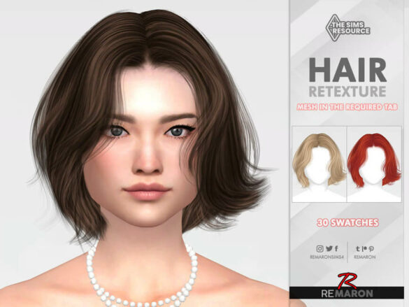 Sims 4 TO0720 Hair Retexture by remaron at TSR