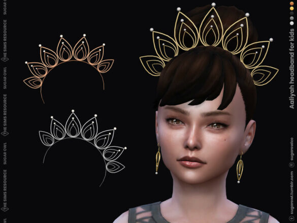 The Sims 4 Aaliyah headband for kids by sugar owl at TSR