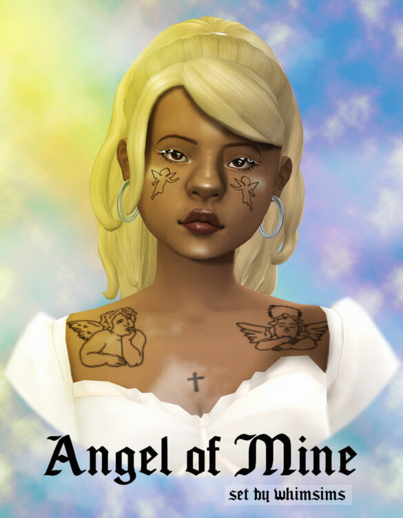 The Sims 4 angel of mine set tattoo