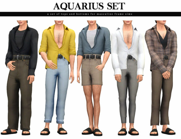 The Sims 4 aquarius high waisted set