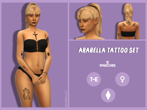 arabella tattoo set base game compatible female