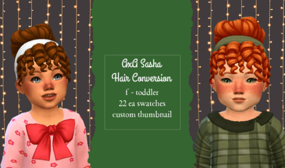The Sims 4 axa sasha hair conversion