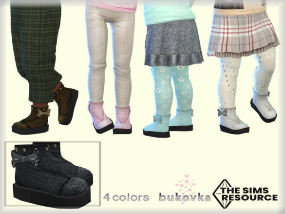 The Sims 4 Boot with Bow by bukovka