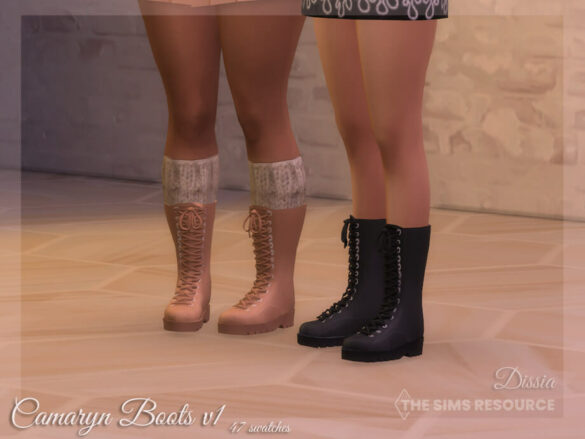 The Sims 4 Camaryn Boots v1 by Dissia