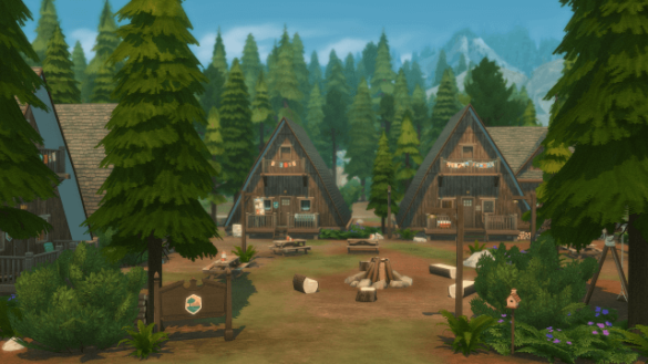 The Sims 4 camp pins perdus