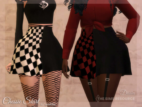 The Sims 4 Chessie Skirt by Dissia