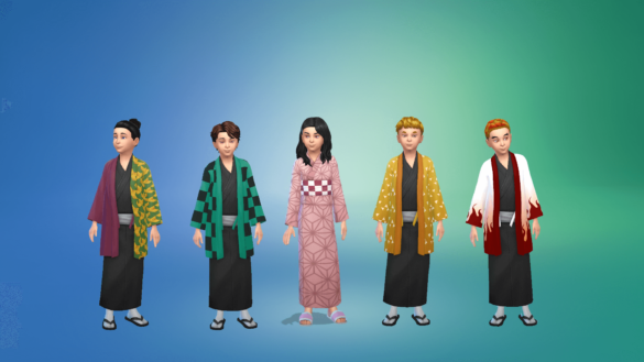 The Sims 4 Child Yukata Recolors – Demon Slayer