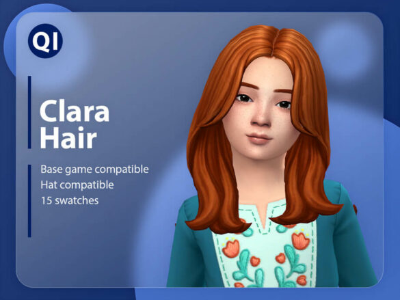The Sims 4 Clara Hair by qicc