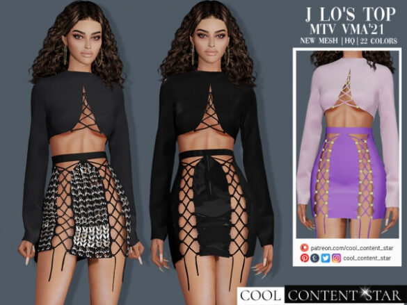 The Sims 4 cool_content_star – J Lo's Top