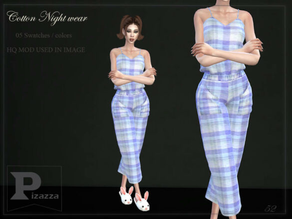 The Sims 4 Cotton Nightwear by pizazz