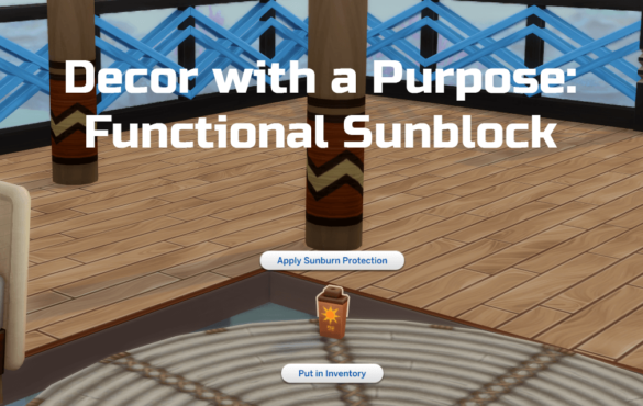 The Sims 4 Decor with a Purpose: Functional Sunblock