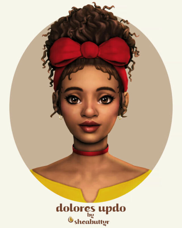 The Sims 4 dolores updo