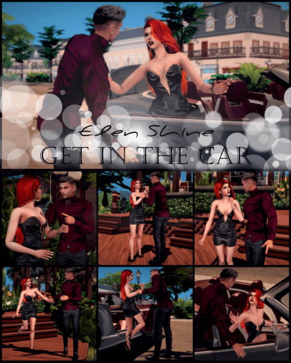 The Sims 4 es get in the car 6 couple poses