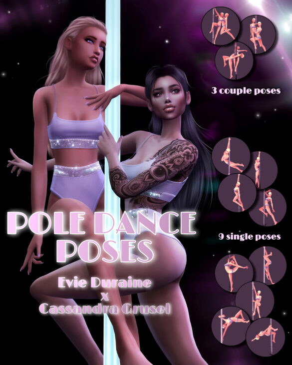 The Sims 4 evieduraine cassandragrusel pole dance poses