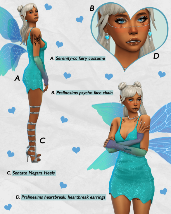 The Sims 4 fairy bambi lookbook a fairy costume