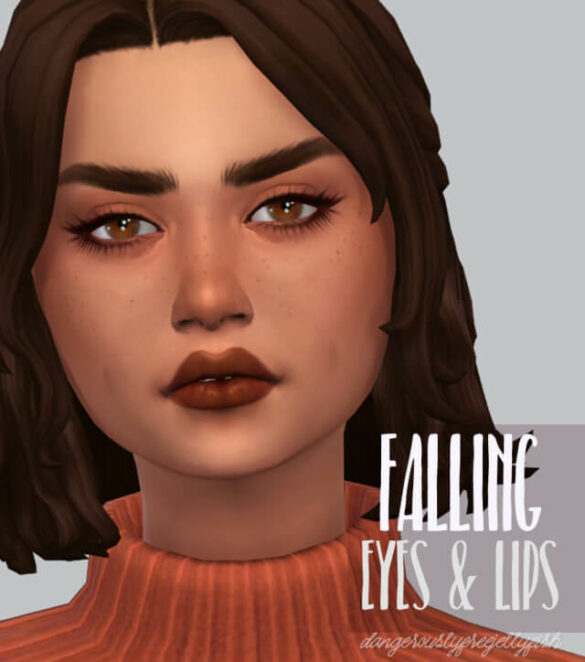 The Sims 4 falling mini set lips all genders feminine