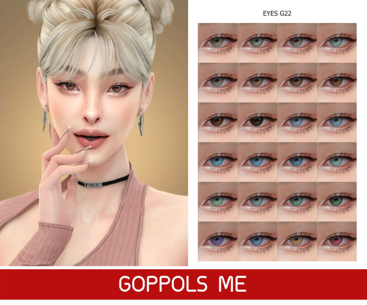 The Sims 4 Gpme-gold Eyes G22 Goppols Me - Cc The Sims