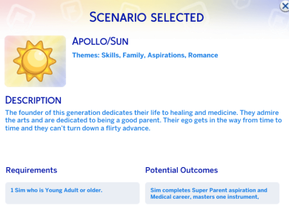 Greek God Challenge Scenarios: Apollo/Sun, Artemis/Moon