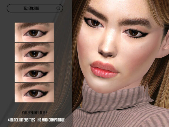 The Sims 4 IMF Eva Eyeliner N.163 by IzzieMcFire at TSR