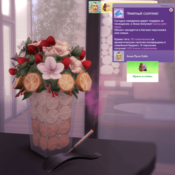 The Sims 4 «Irises and plums» holiday tradition