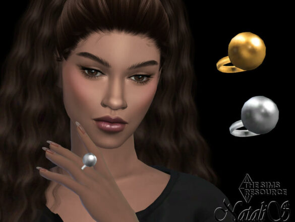 The Sims 4 Large single ball ring by NataliS