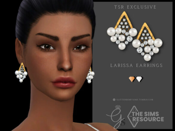 The Sims 4 Larissa Earrings by Glitterberryfly