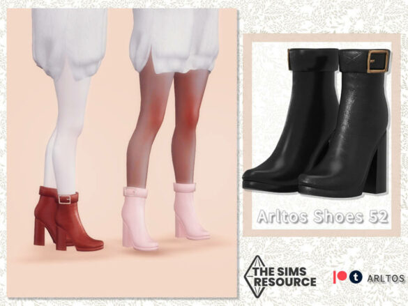 The Sims 4 Leather boots 52 by Arltos