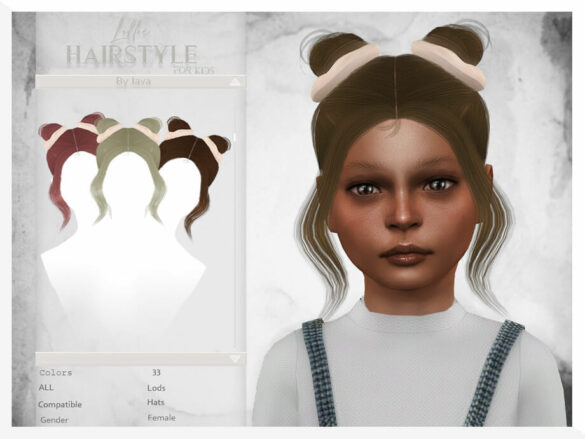 The Sims 4 Lillie (Child Hairstyle) by JavaSims