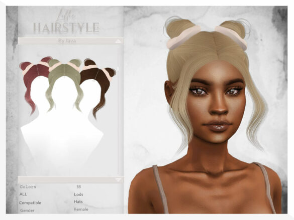 The Sims 4 Lillie (Hairstyle) by JavaSims
