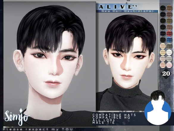 The Sims 4 Male Hairstyle Alive by KIMSimjo
